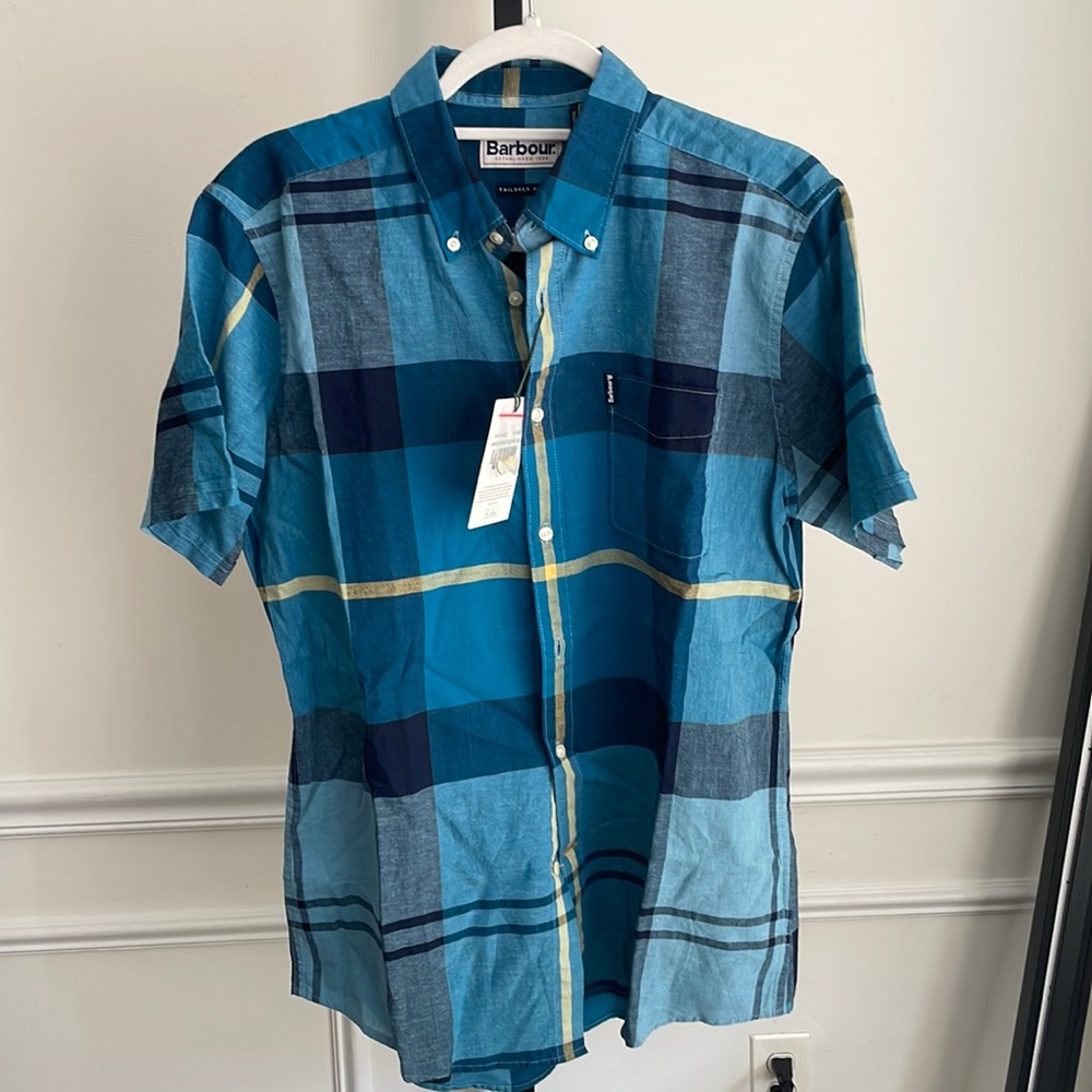 NWT Barbour Plaid Short Sleeve Shirt